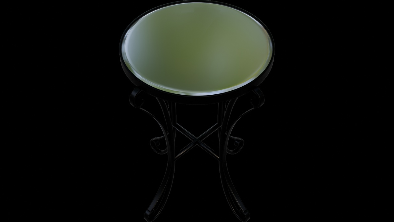 Media 1 for listing Round Glass Table with Ornate Legs