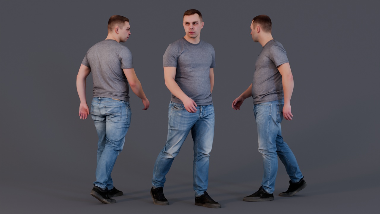 出品Casual Walker - Man in Grey T-Shirtのメディア1