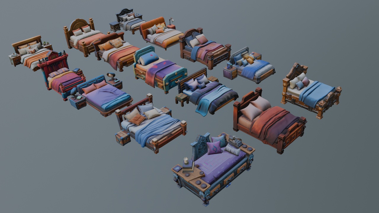 Media 1 for listing Stylized Beds Pack🛏️