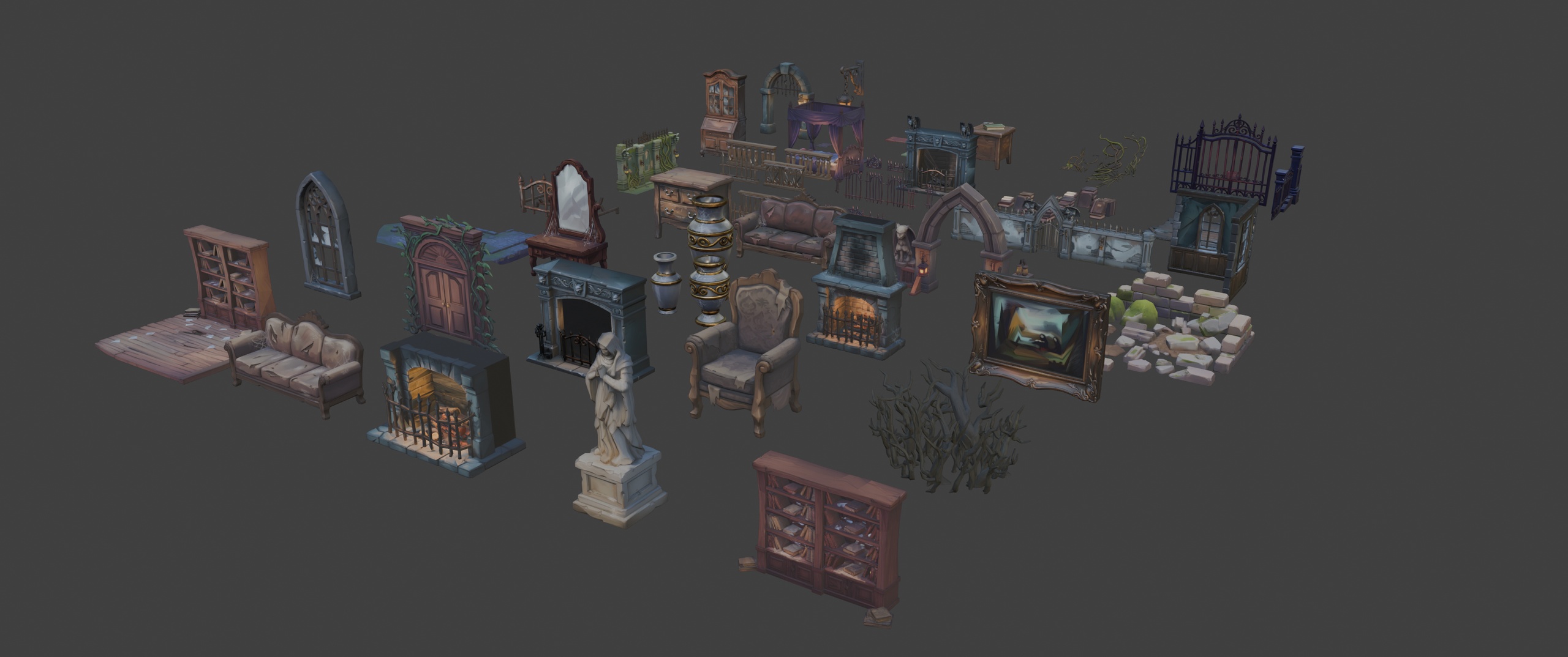 Media 1 for listing Horror Game Environment Set 2⚰️
