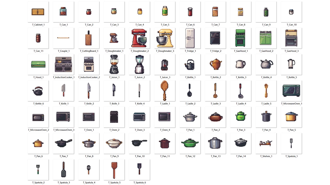 Media 1 for listing 2D Pixel Kitchen Furniture 3