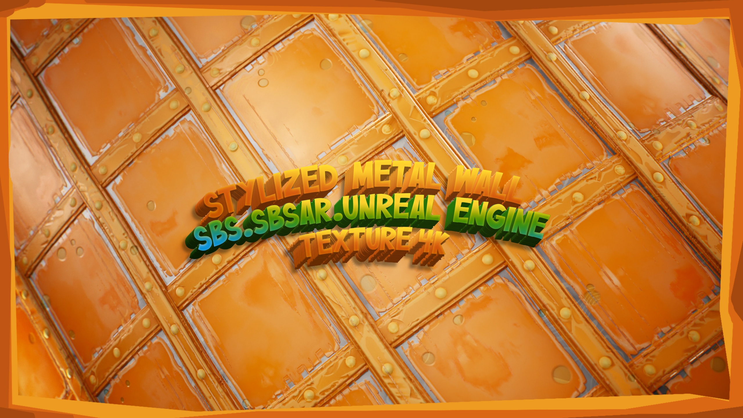 Media 1 for listing Stylized Metal Wall Material-Substance Designer