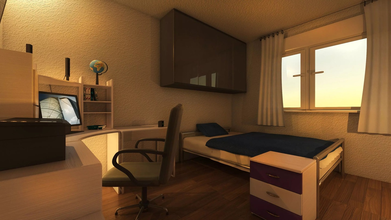 Media 1 for listing Contemporary Cozy Bedroom - Complete Interior Scene