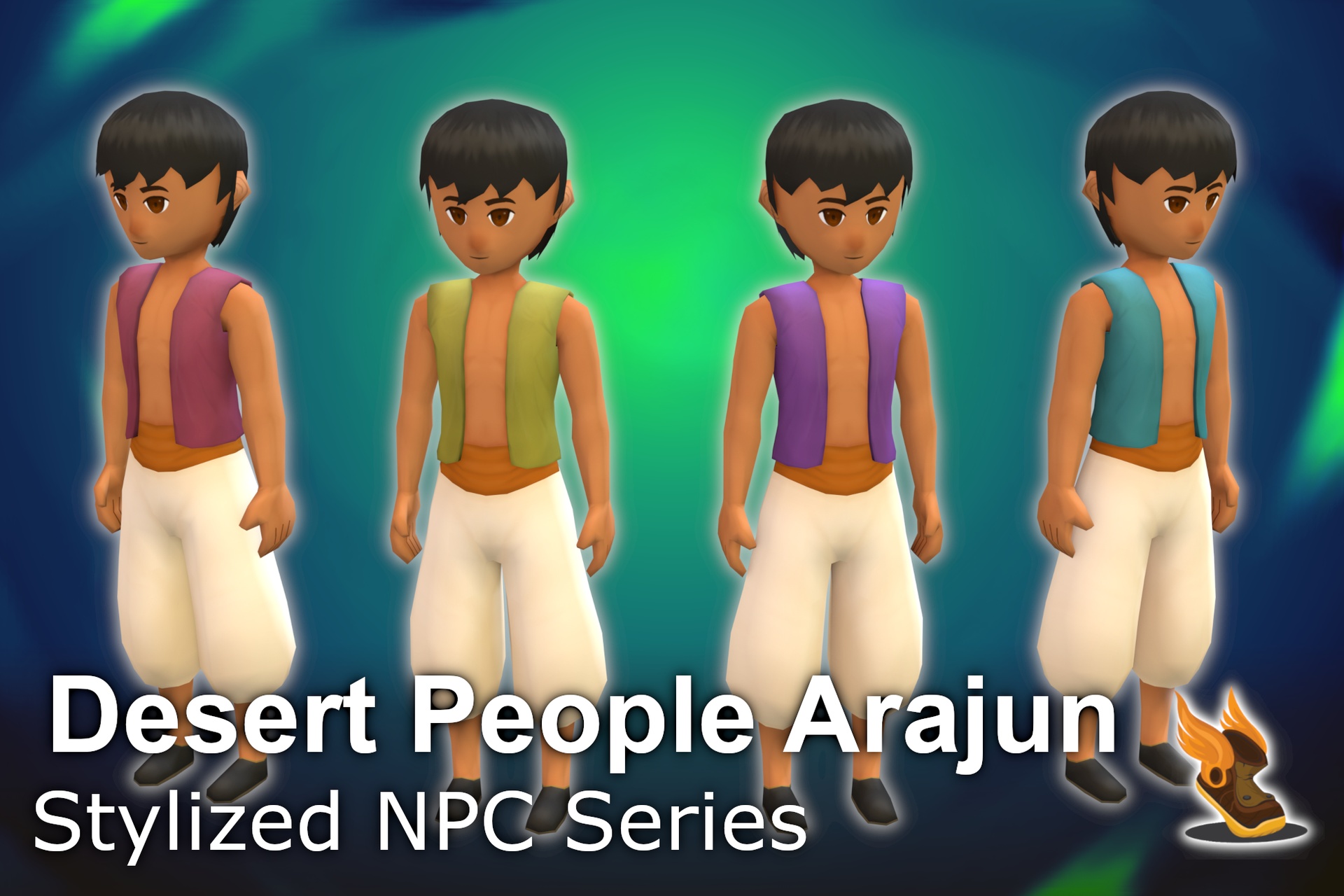 Media 1 for listing Stylized NPC - Desert People Arajun