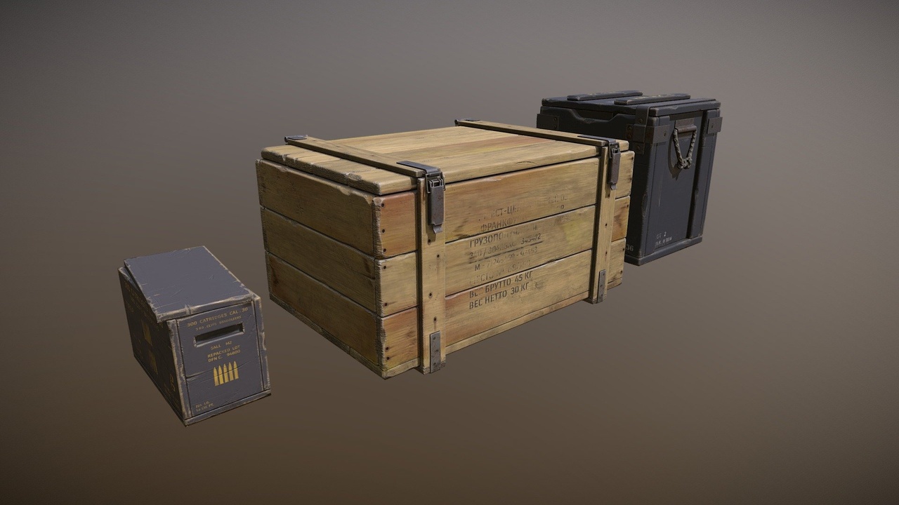Media 1 for listing WWII set of ammo boxes