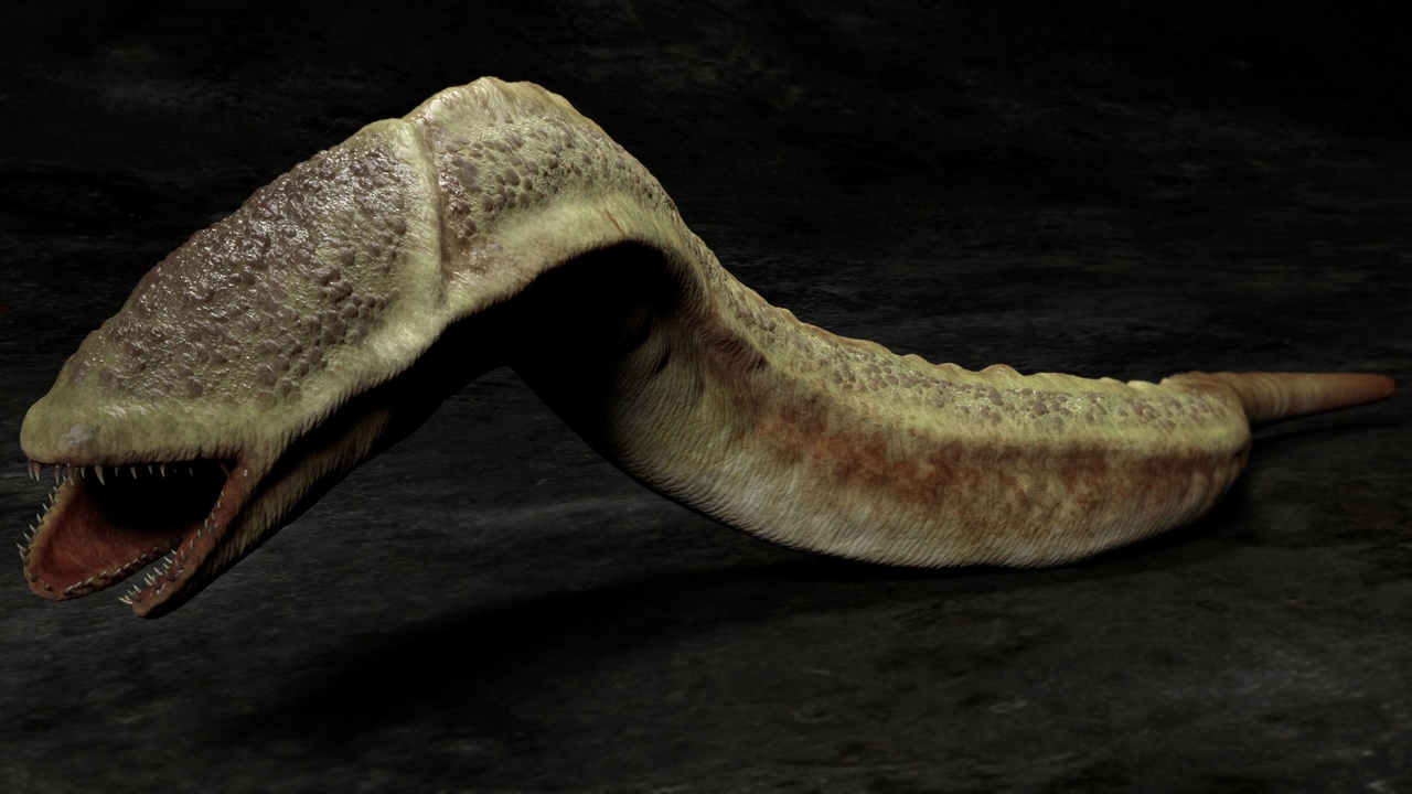 Media 1 for listing Stylized Giant Worm Monster - RPG / Fantasy Creature