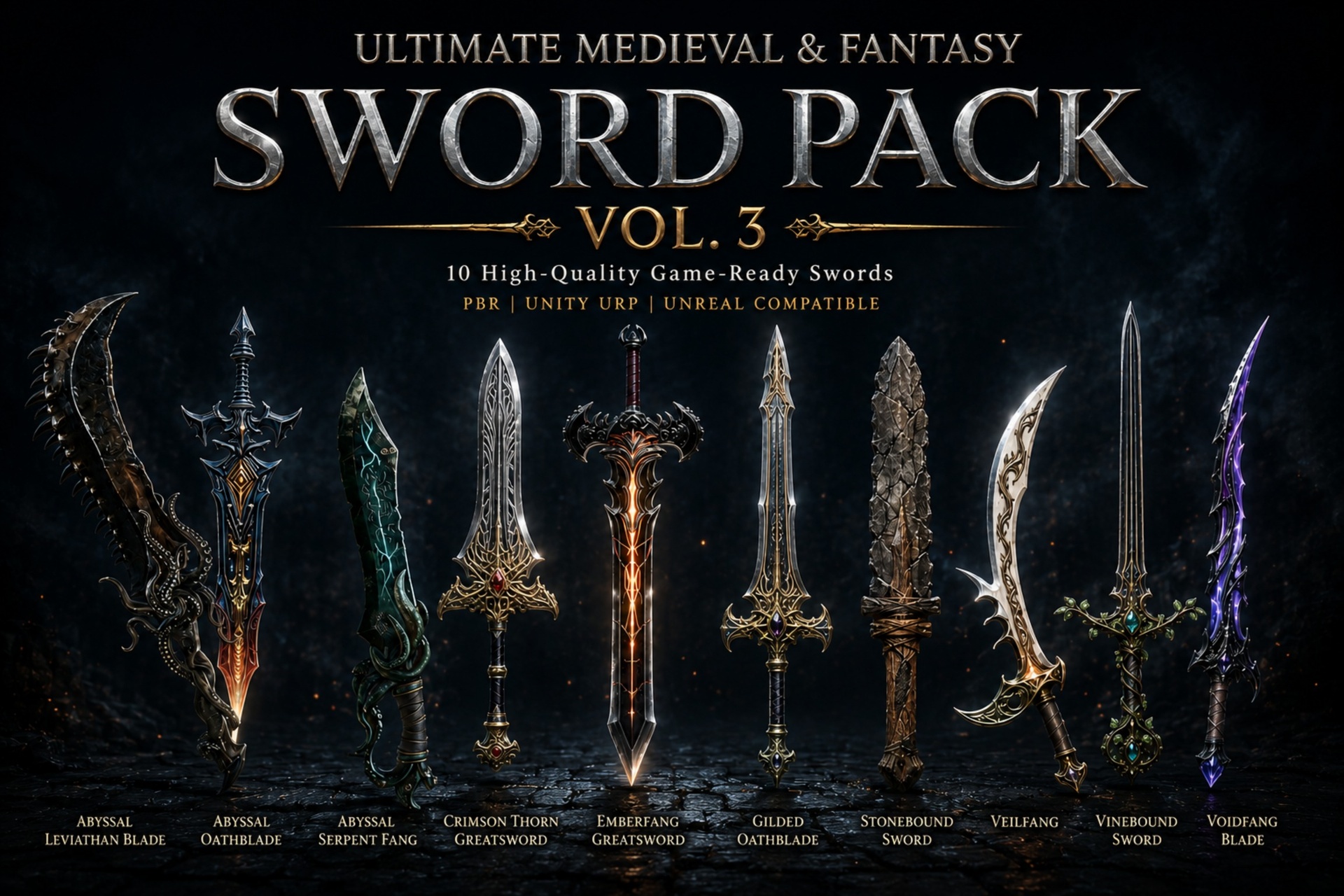 Media 1 for listing Ultimate Medieval & Fantasy Sword Pack Vol. 3