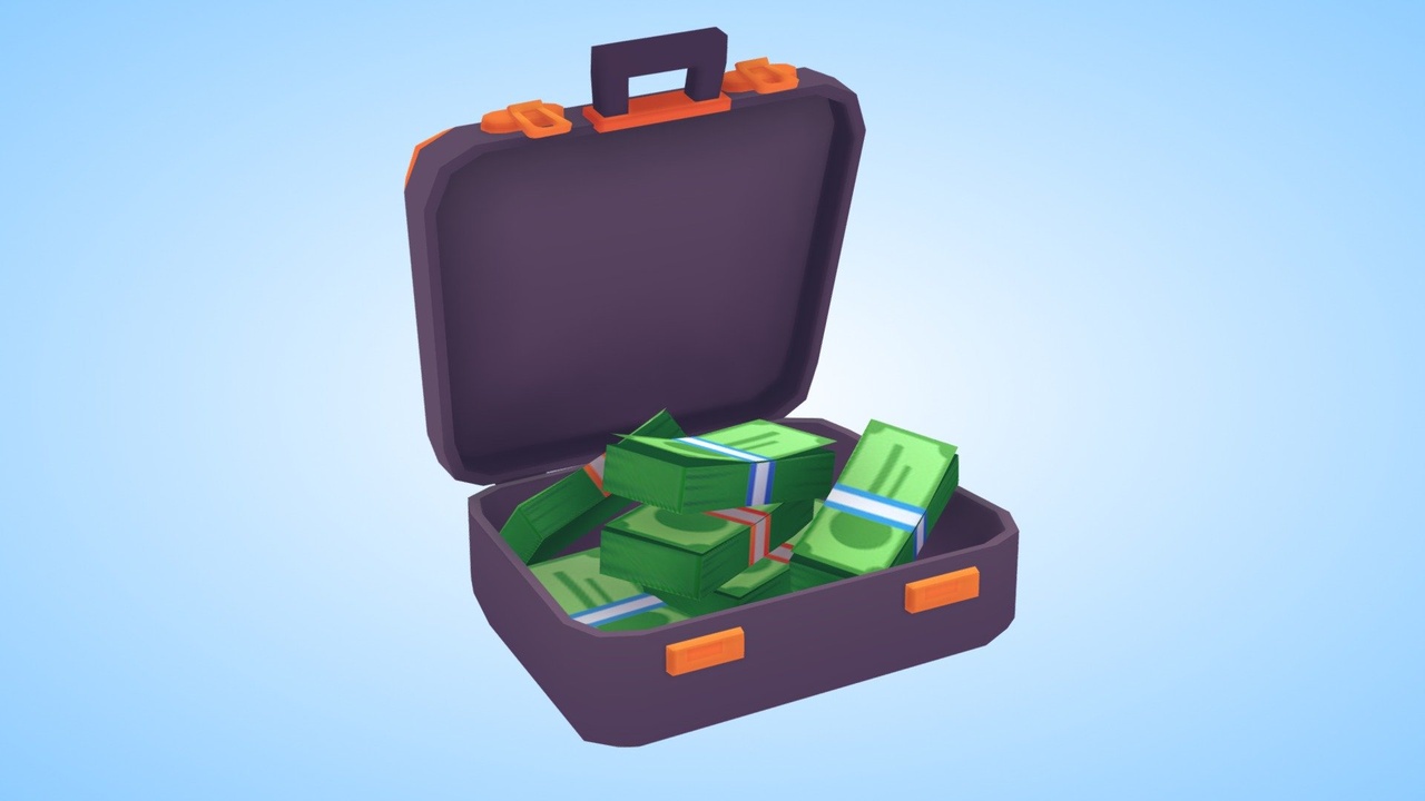 Media 1 for listing 💸💼  Money suitcase briefcase bag animated