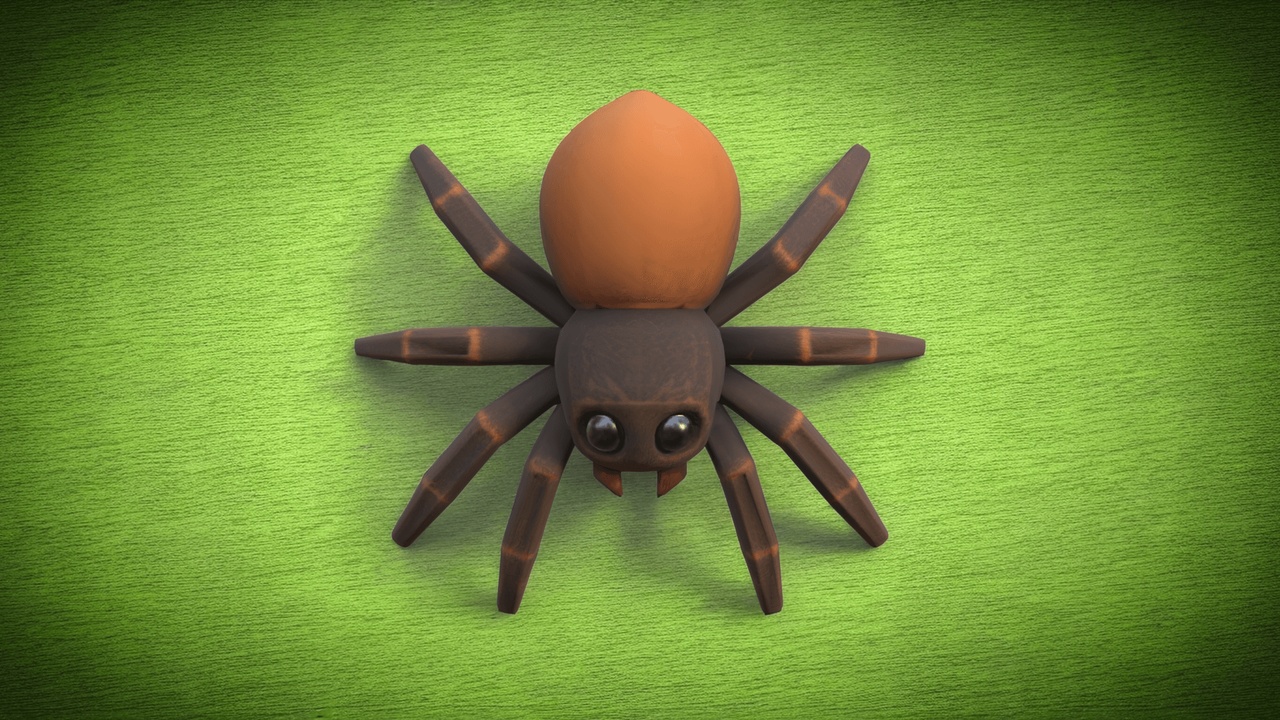 Media 1 for listing Cute Cartoon Orange Spider