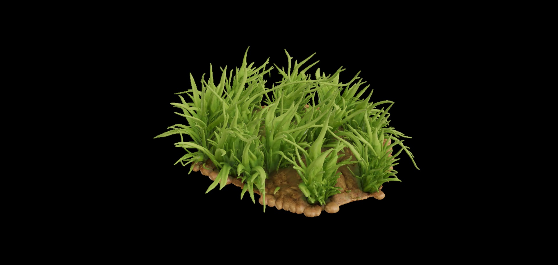 Media 1 for listing Grass Patch Clump – Stylized Ground Vegetation Tile