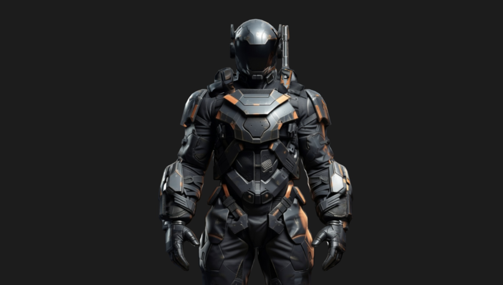 Media 1 for listing Deep-Space Tactical Astronaut Low-Poly 3d Model