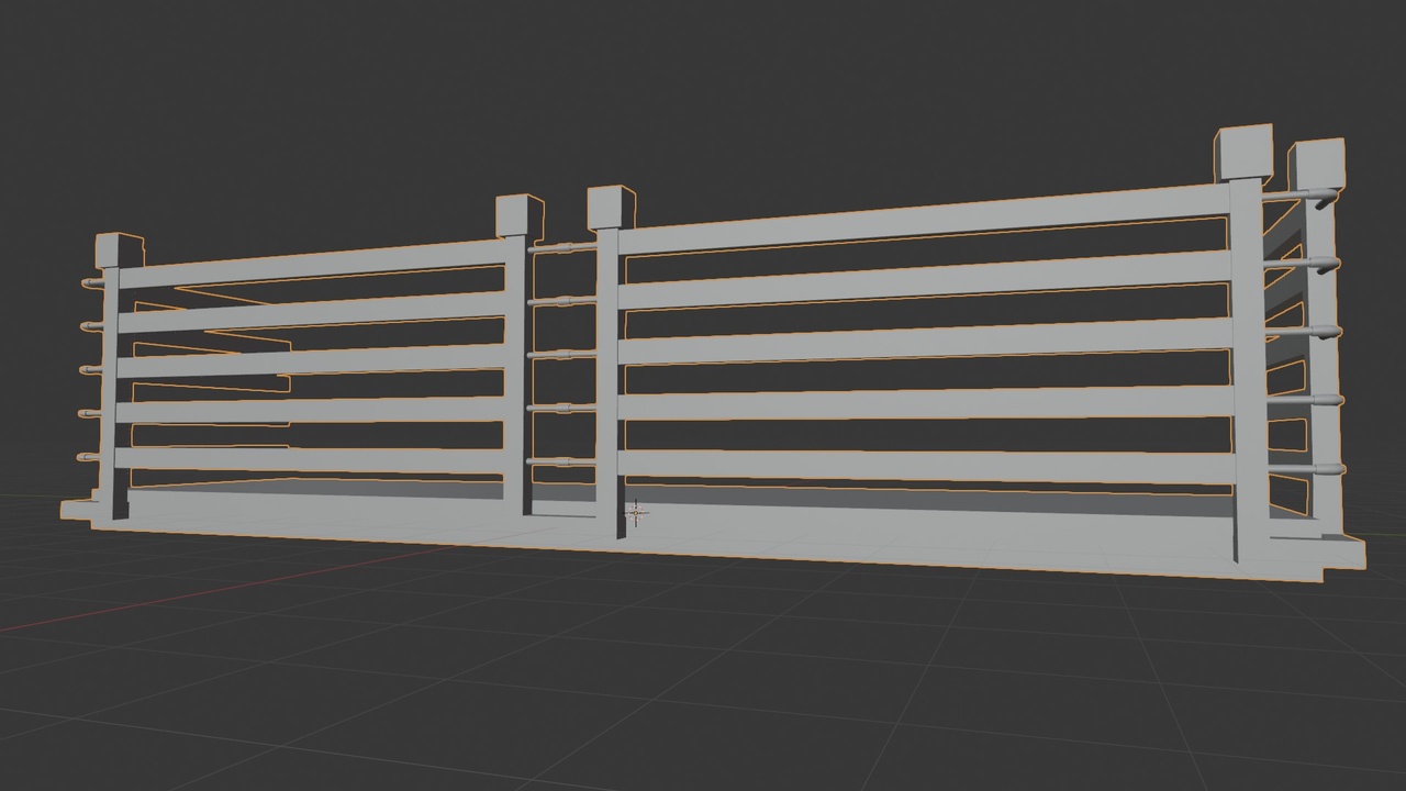 Media 1 for listing Modern Metal Fence Railing – Stylized Railing System | Architectural Asset