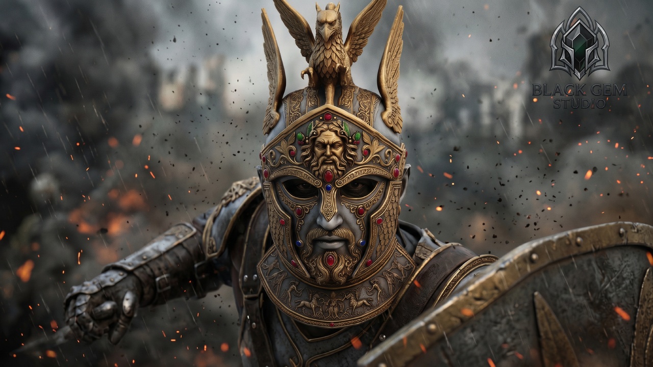 Media 1 for listing Mythic Emperor Guardian Helmet Highly detailed mythic emperor guardian