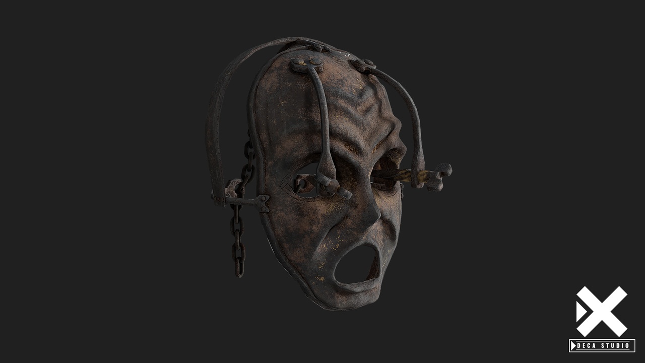 Media 1 for listing Medieval Scold's Bridle — Iron Shame Mask | Historical Dungeon Prop