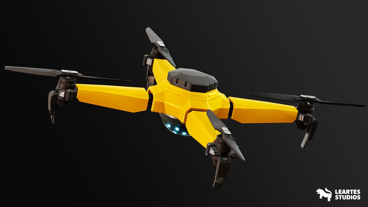 Media 1 for listing Military Drone - Rigged/BP Controllable ( Military Drone Militarys Drone 3D )