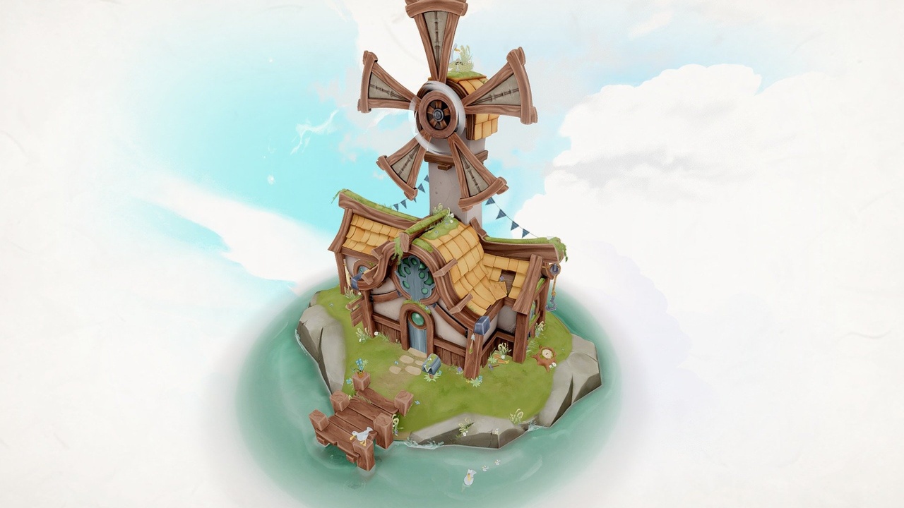 Media 1 for listing Windmill – Handpainted 3D Environment