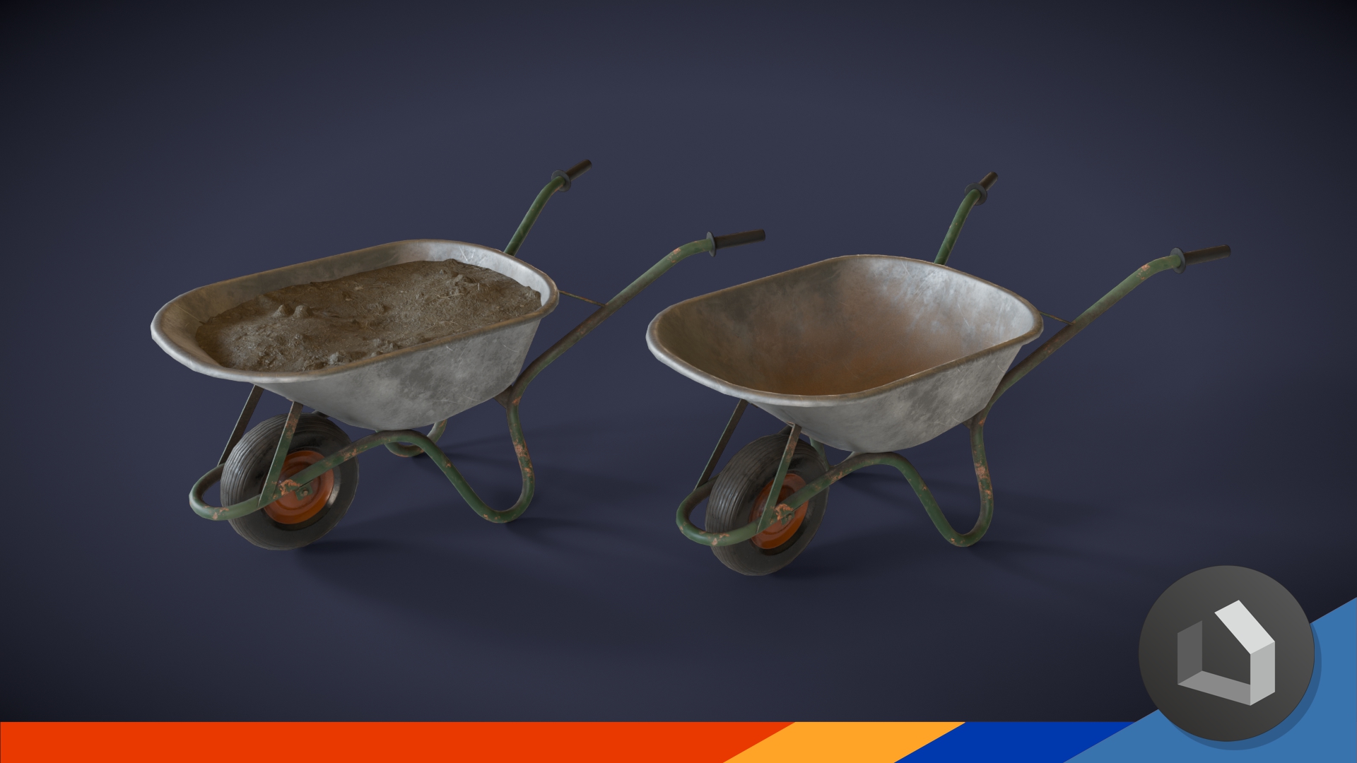 Wheelbarrow | Garden | Game Ready | PBR | Fab