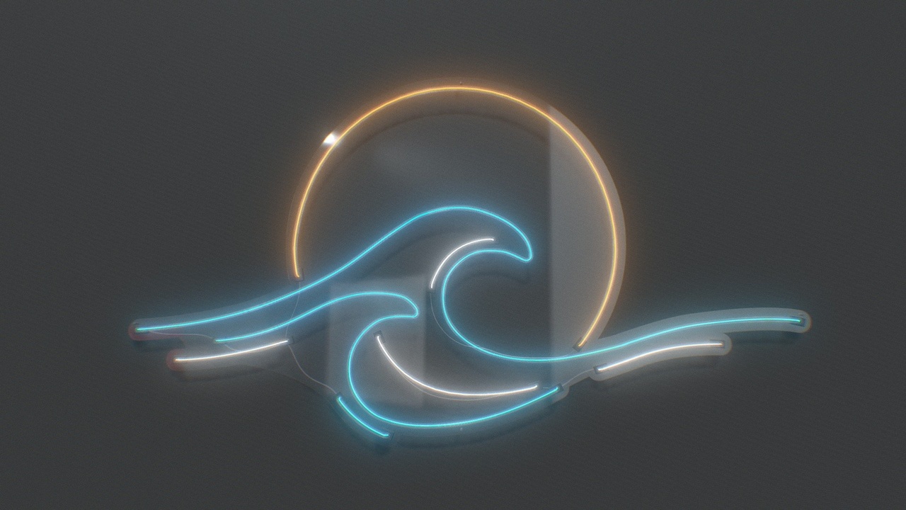 Media 1 for listing Sunset Wave - Neon Sign
