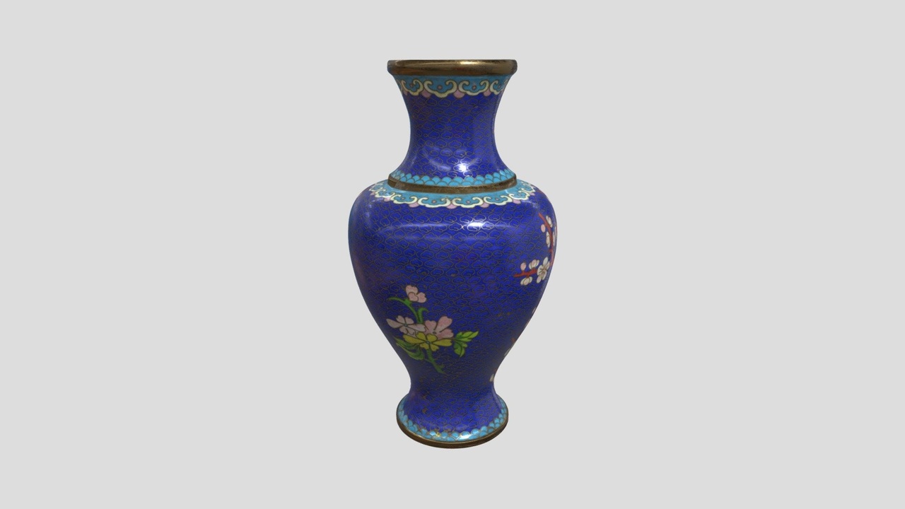 Media 1 for listing Classical oriental vase with flower pattern