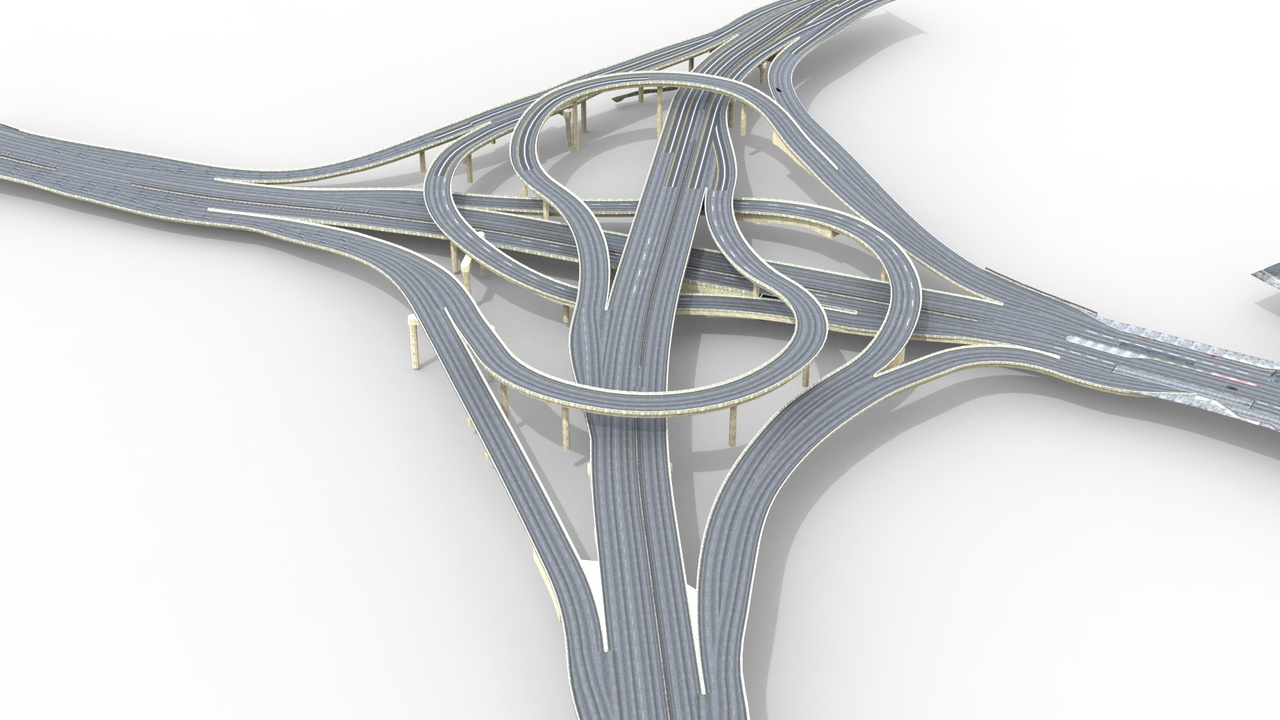 Media 1 for listing Highway Interchange System – Modular Road Environment | Game Ready