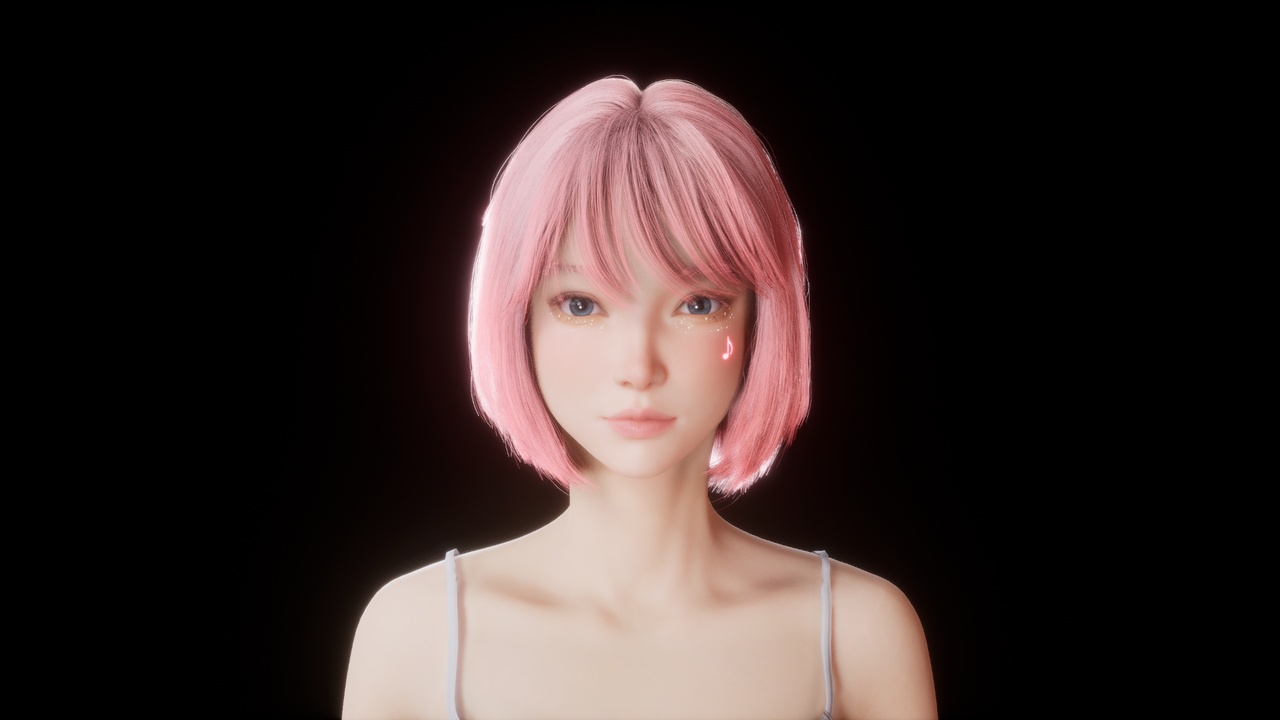 Media 1 for listing MetaHuman Hair - Short Bob with Soft Bangs