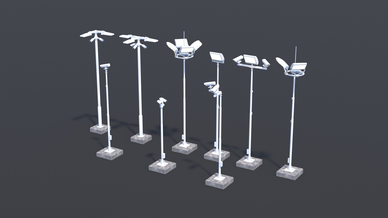 Media 1 for listing CCTV & Flood Lighting Pack β Modular Security & Industrial Asset Set
