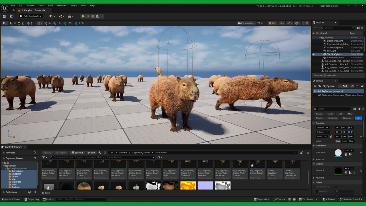 Media 1 for listing Capybara (Game Ready)