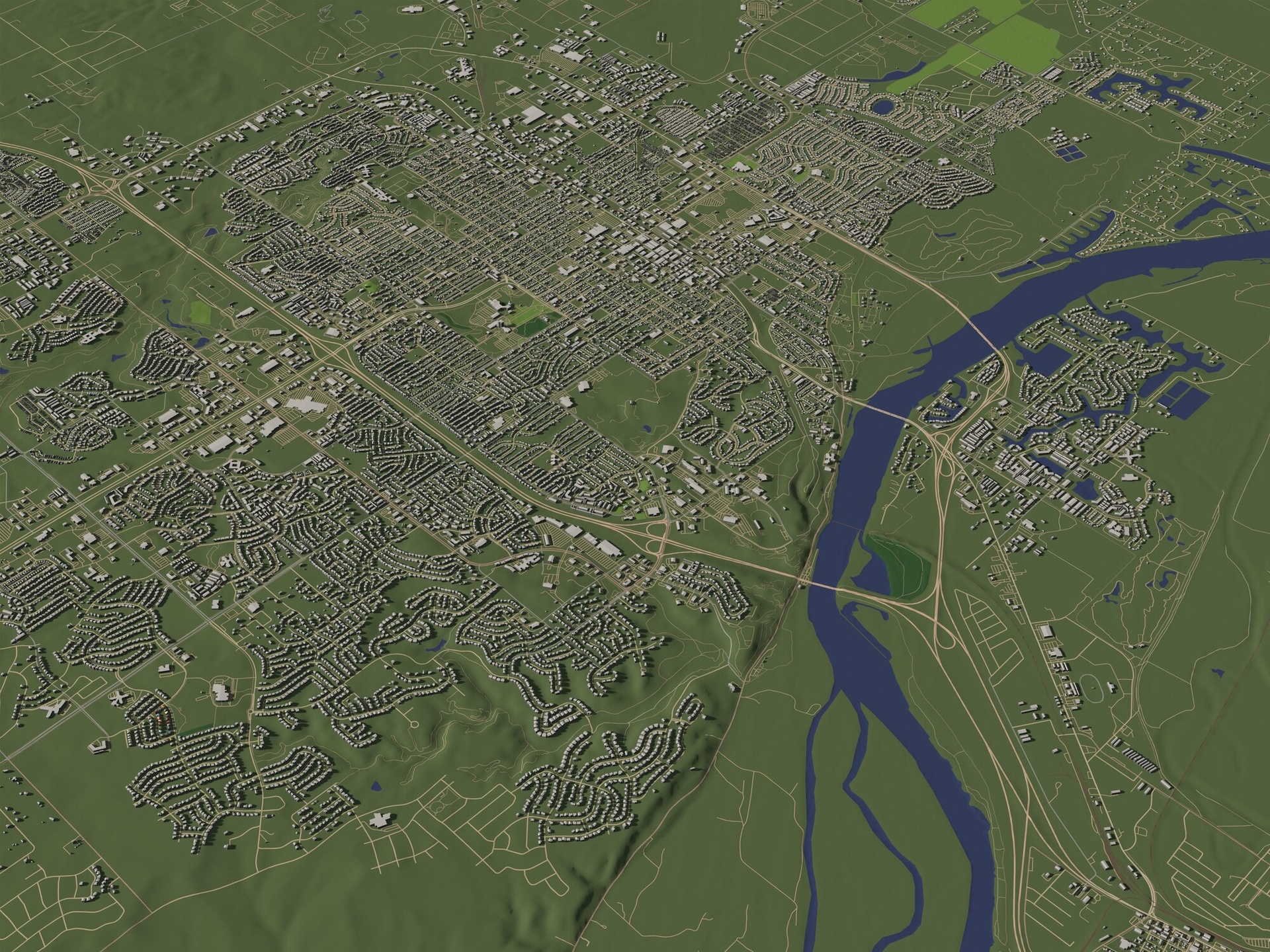 Media 1 for listing Bismarck North Dakota USA in 20 km x 20 km - city and urban