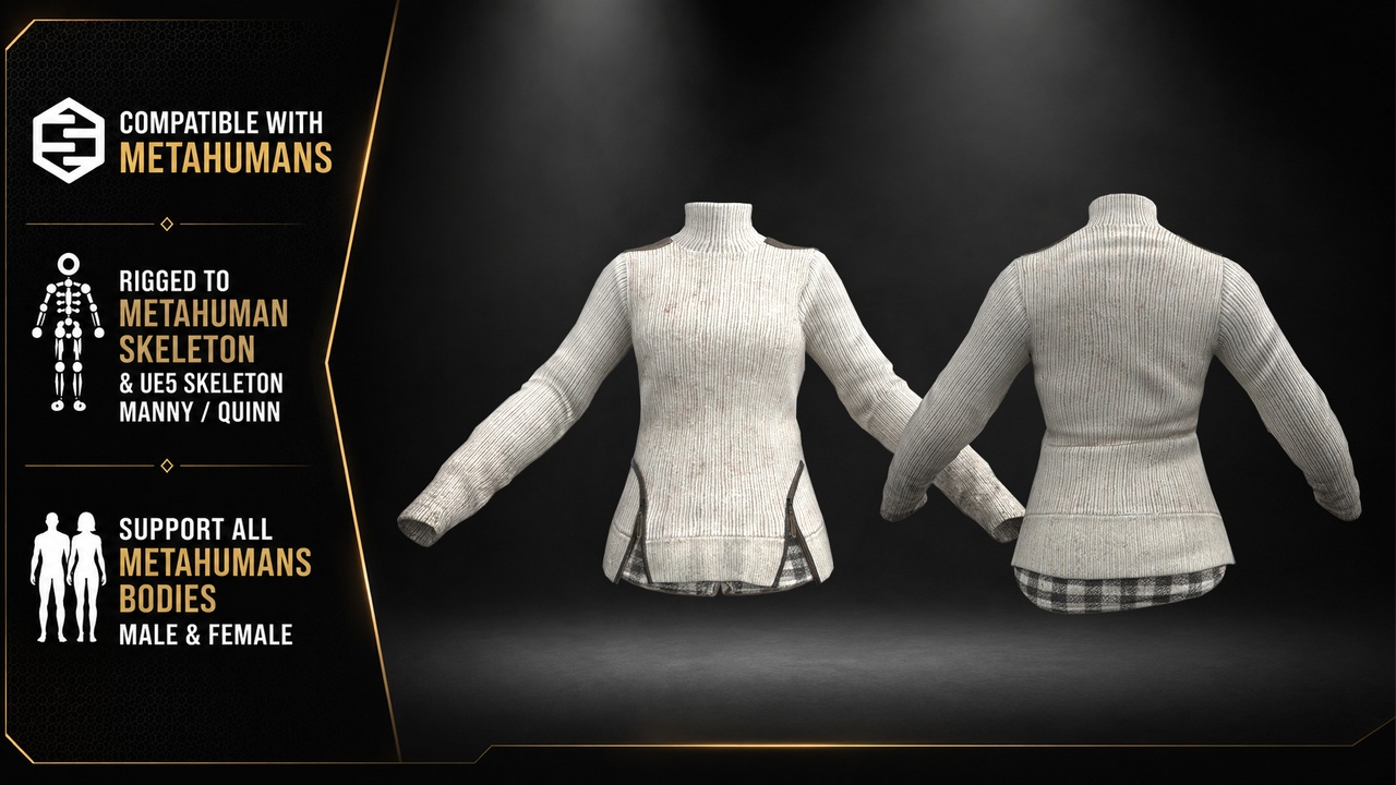 Media 1 for listing Sweater Survival – MetaHuman Clothing