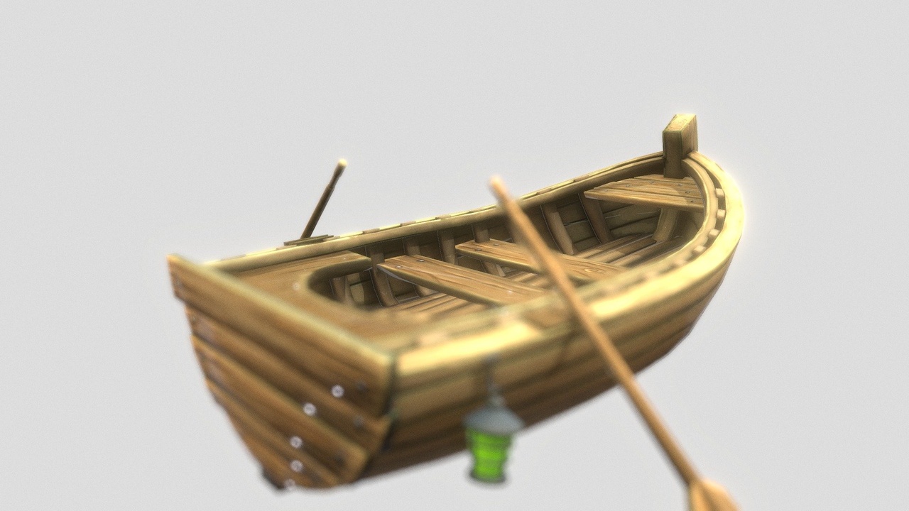 Media 1 for listing Rowing Boat Hand-Painted