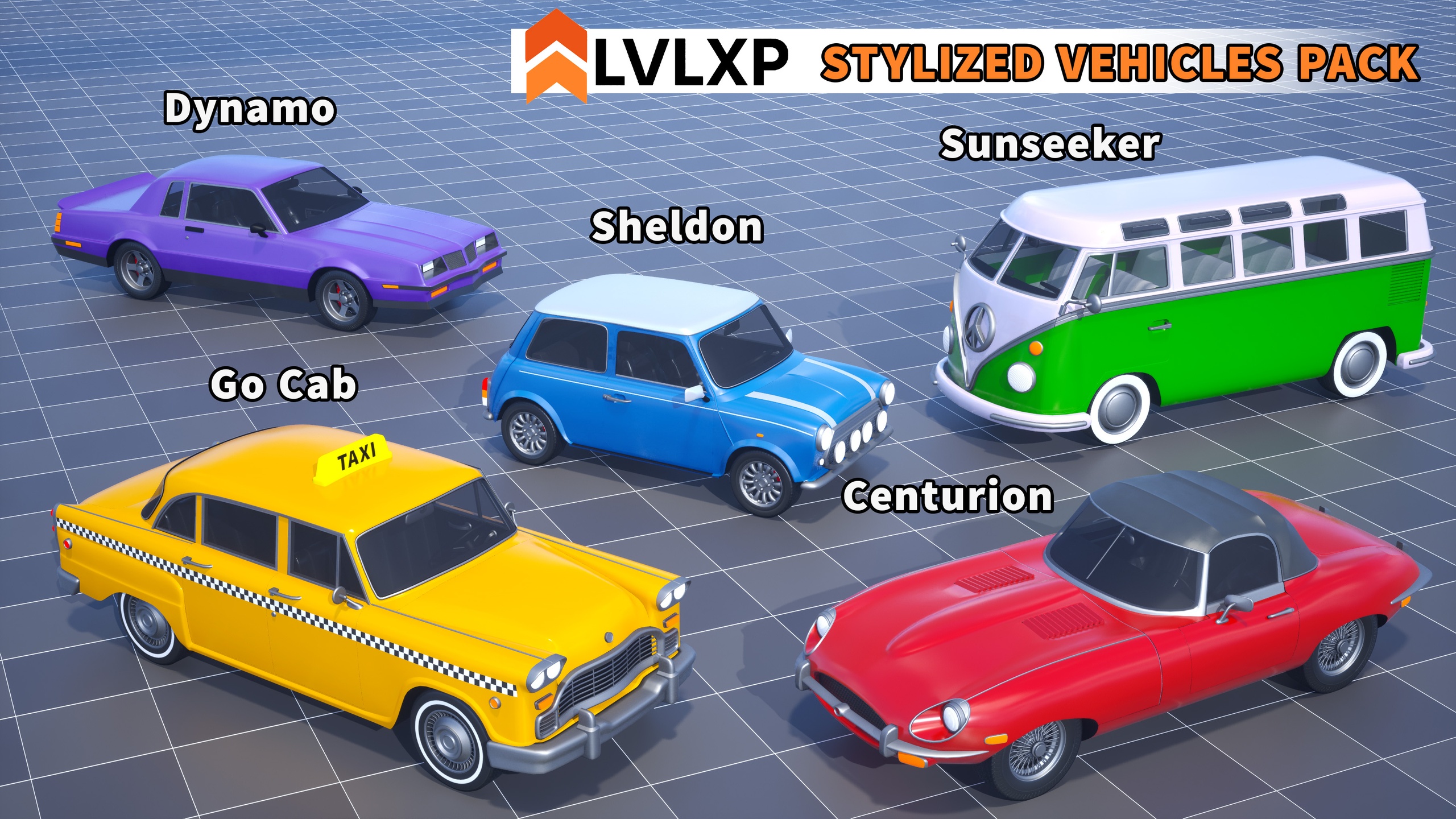 Media 1 for listing Stylized Drivable Vehicles - Pack 2
