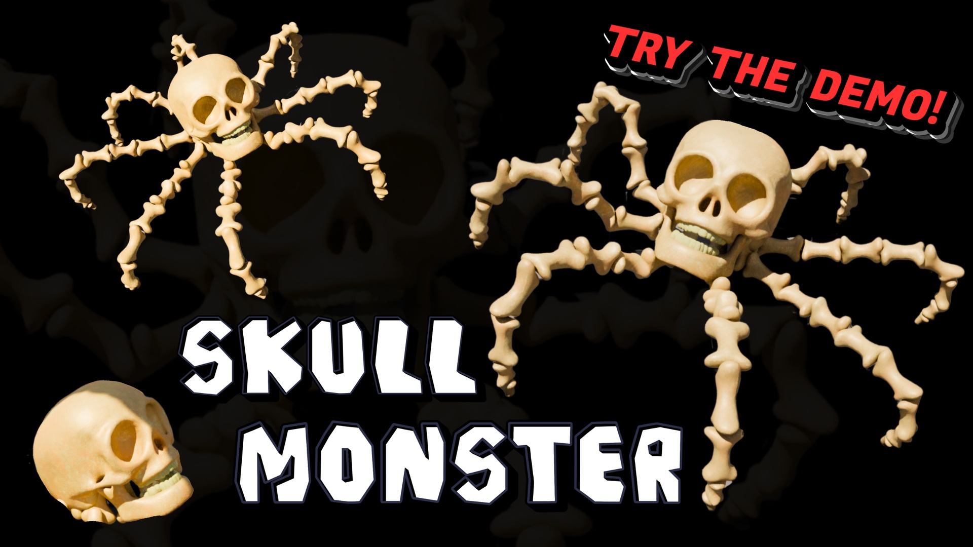 Media 1 for listing Procedural Skull Monster (3D PATHFINDING INCLUDED) STYLIZED