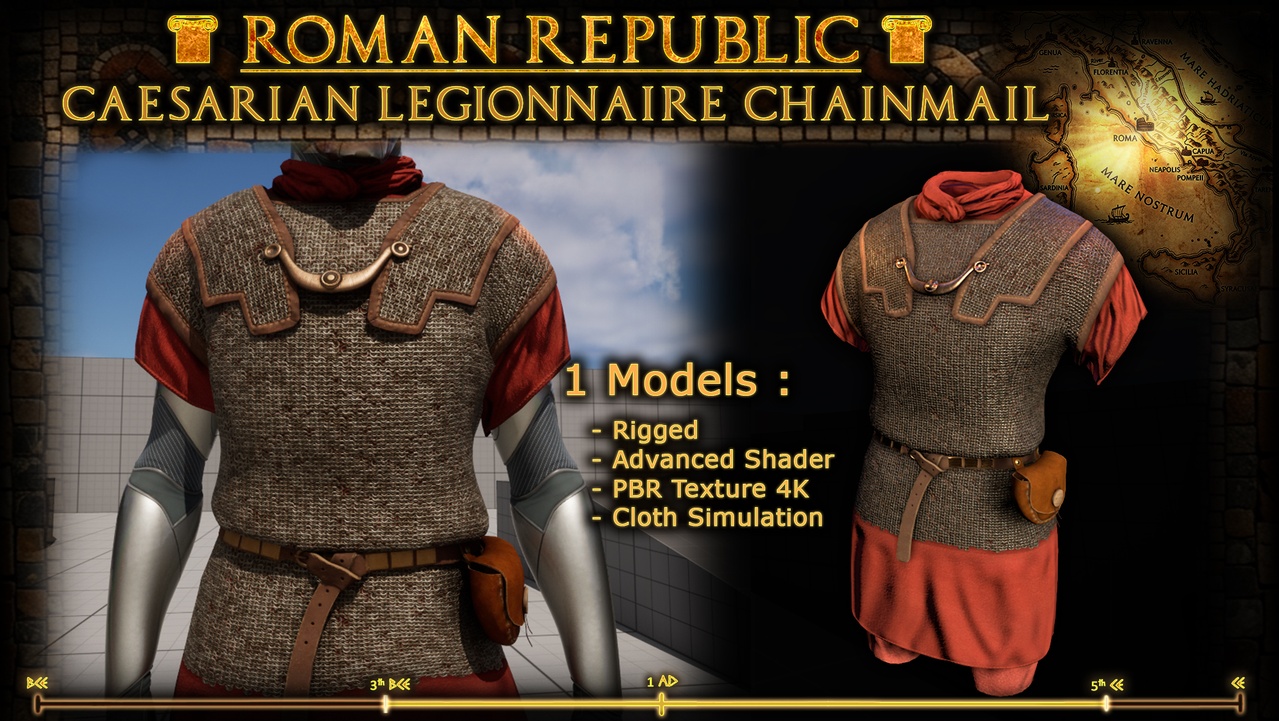 Media 1 for listing Roman Republic : Caesarian Legionnaire Chainmail