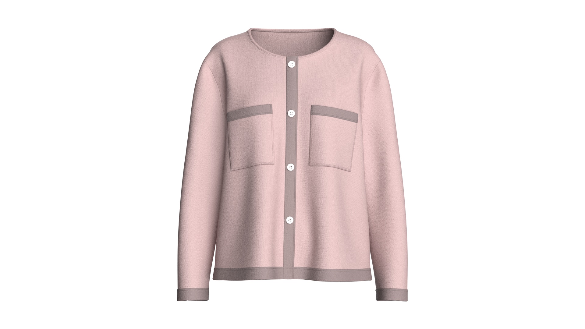Media 1 for listing Girls Crew Neck Button - Up Cardigan | High Poly
