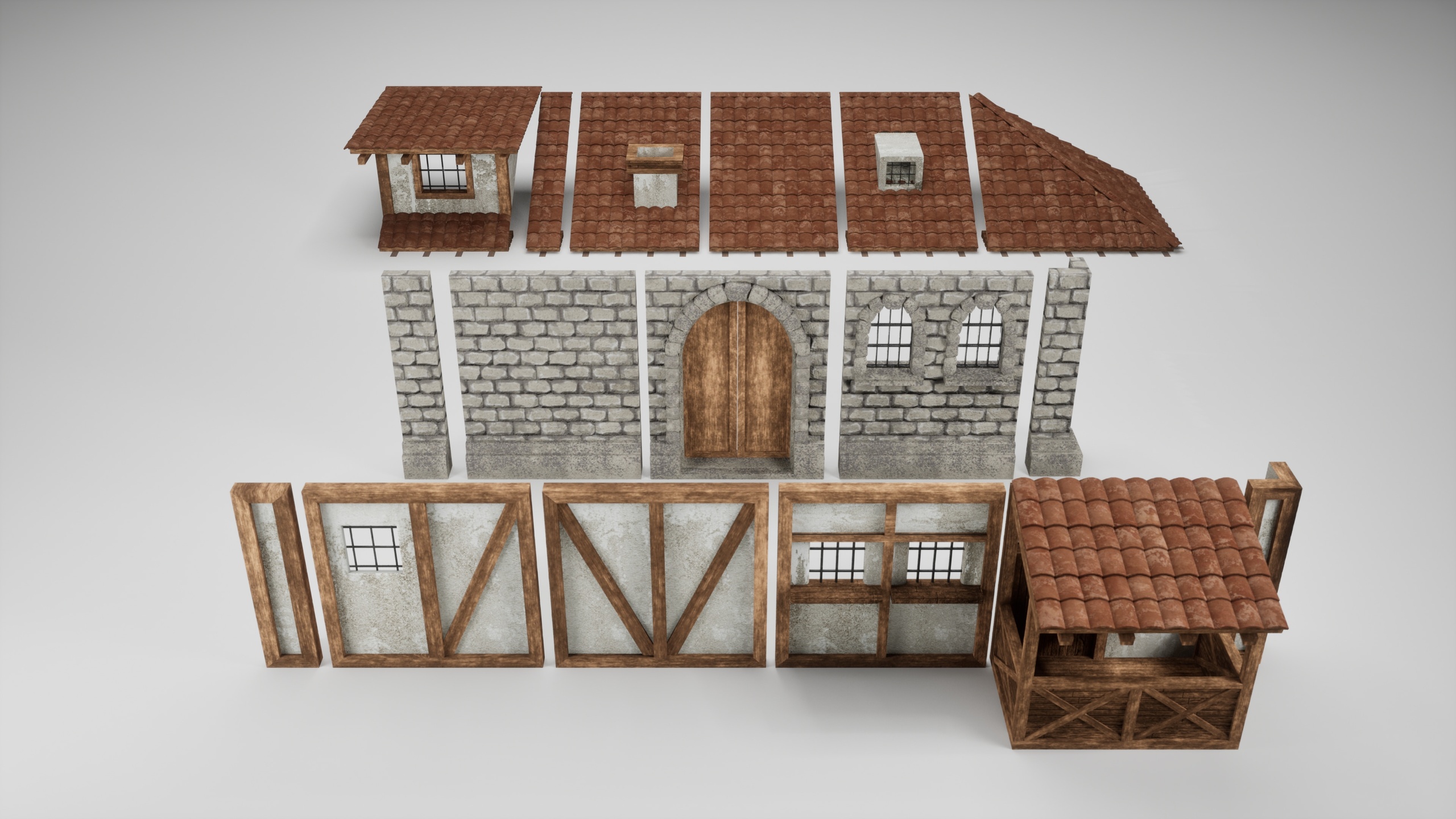 Media 1 for listing Medieval Modular Building Kit – Trim Sheet Based