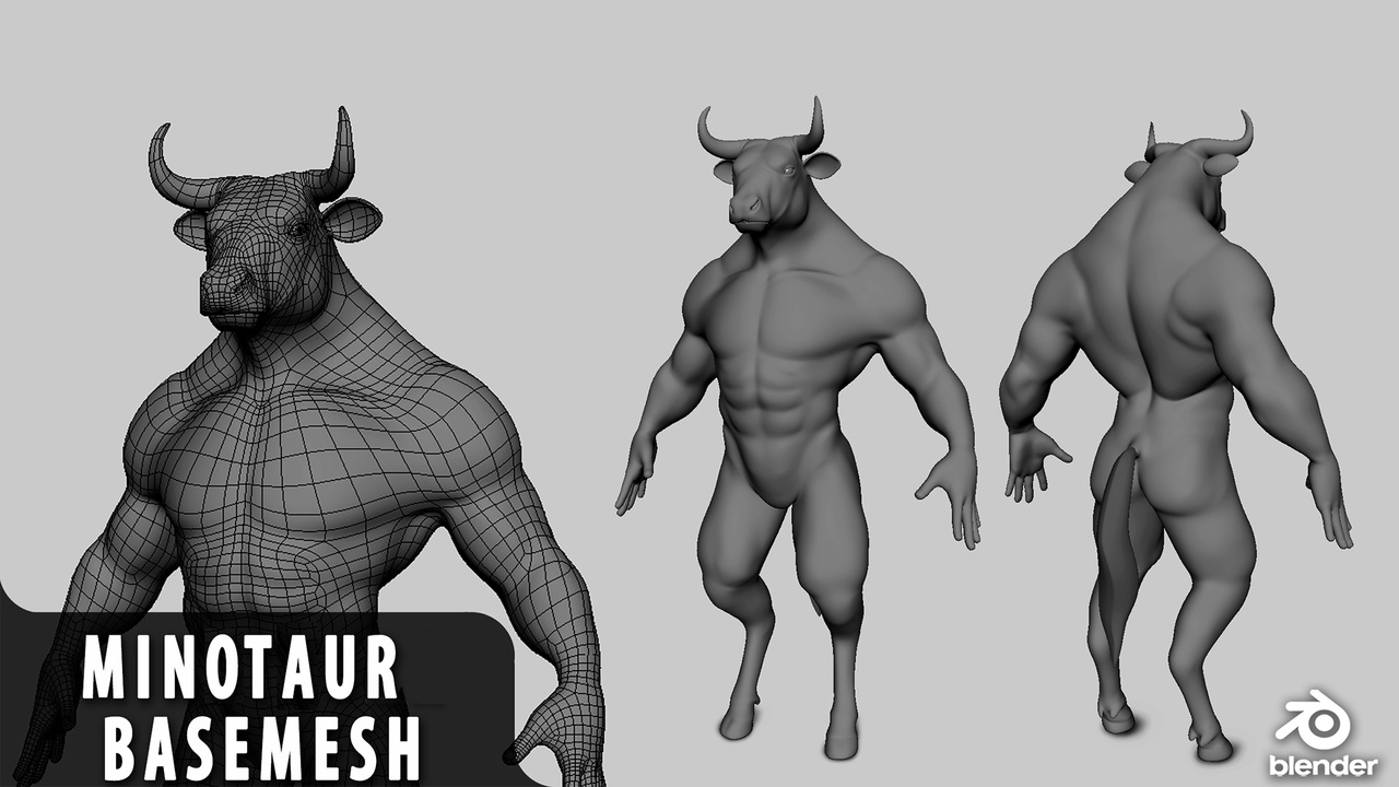 Media 1 for listing Minotaur - Topology + UV Map