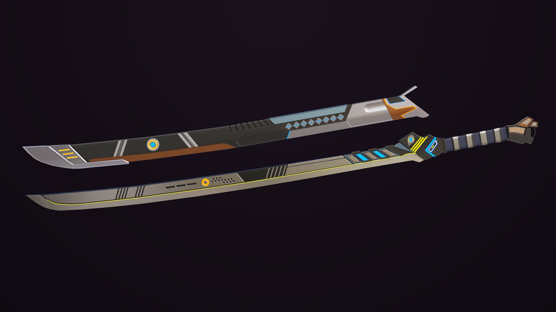 Sci-Fi Sword 01 All PBR Unity UE Textures Included | Fab