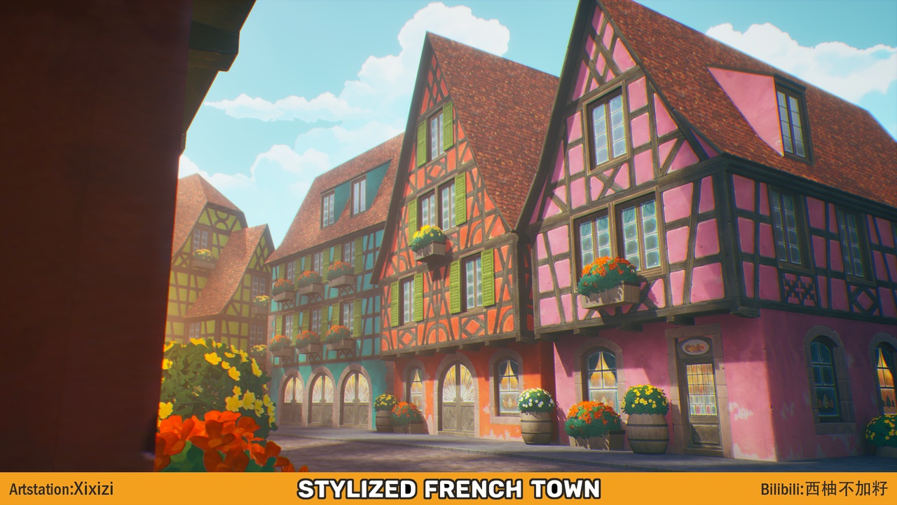 Media 1 for listing Colmar Fairytale Town- Modular Stylized French Town Environment