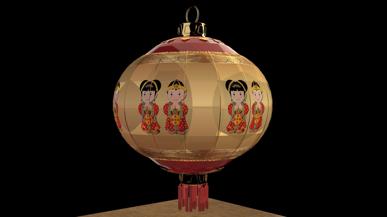 Media 1 for listing Chinese Red Lantern 3D Model