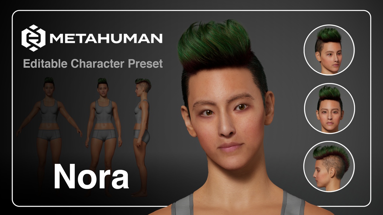 Media 1 for listing Nora - Editable Metahuman Character