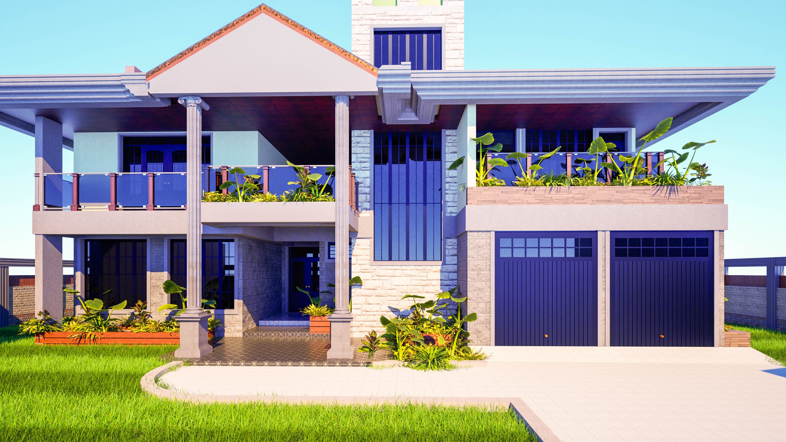 Media 1 for listing Modern Luxury Mansion with Swimming Pool Garden and Double Garage