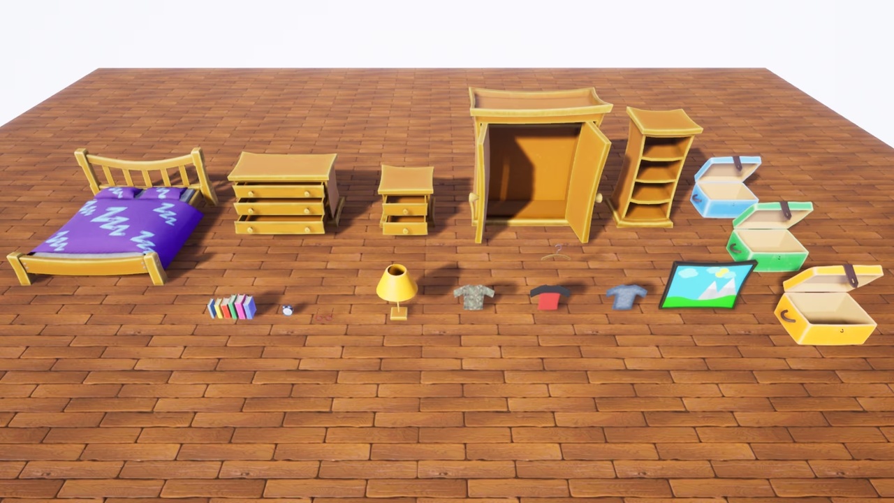 商品 Stylized Bedroom Furniture (Stylised Furniture) 的媒体 1
