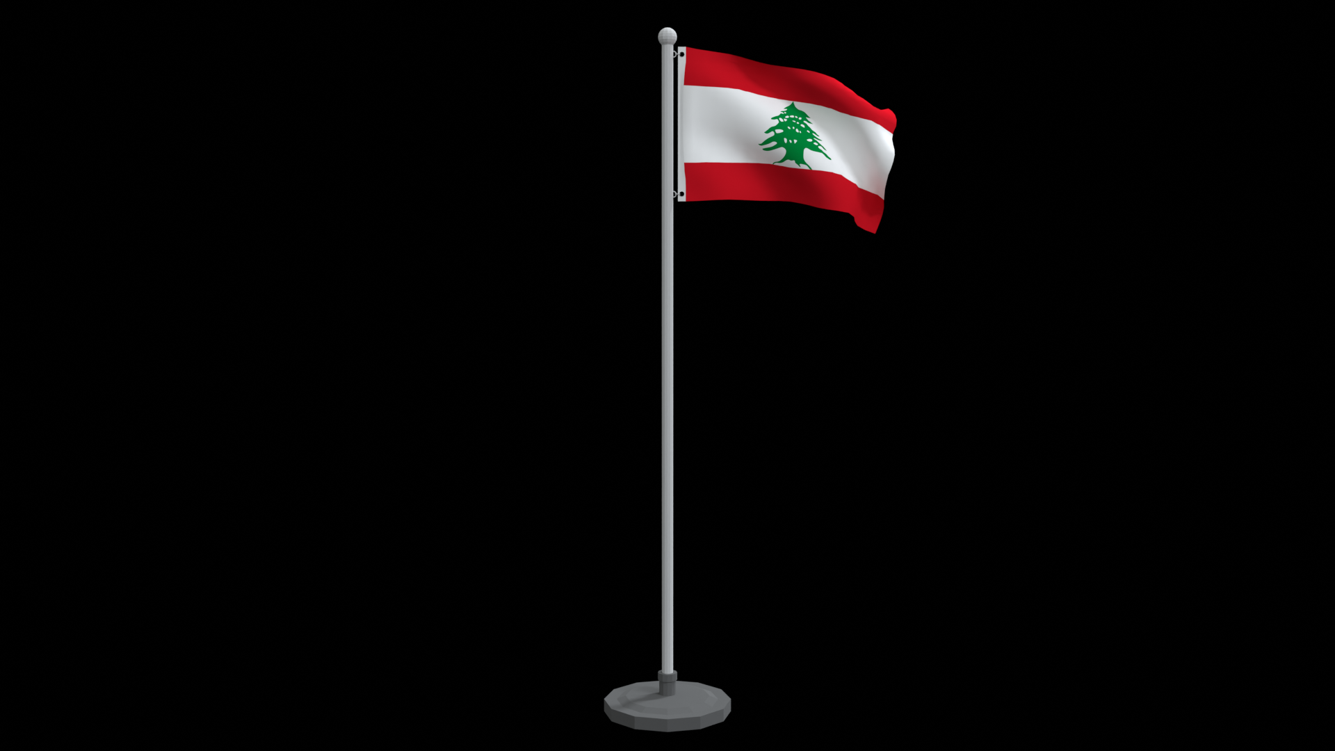 Low Poly Seamless Animated Lebanon Flag | Fab