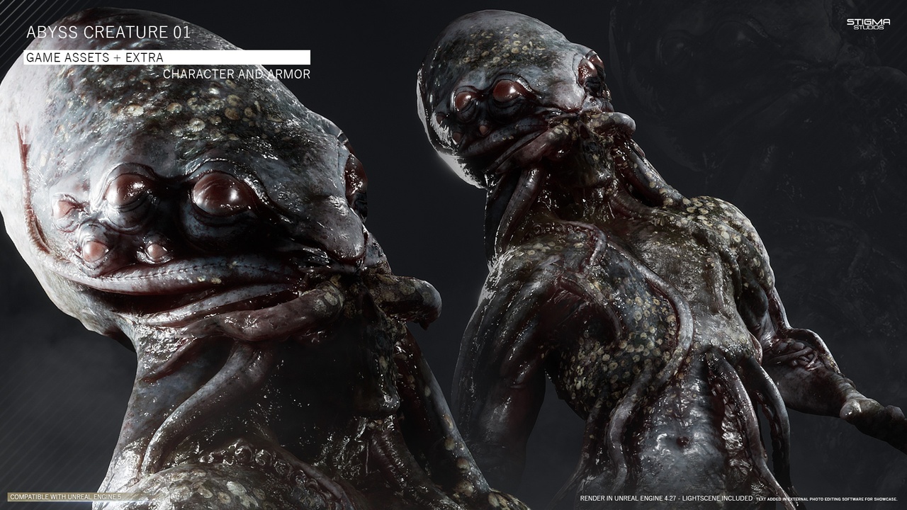 Media 1 for listing Abyss Creature 01 - Game Assets + Extra | STIGMA STUDIOS