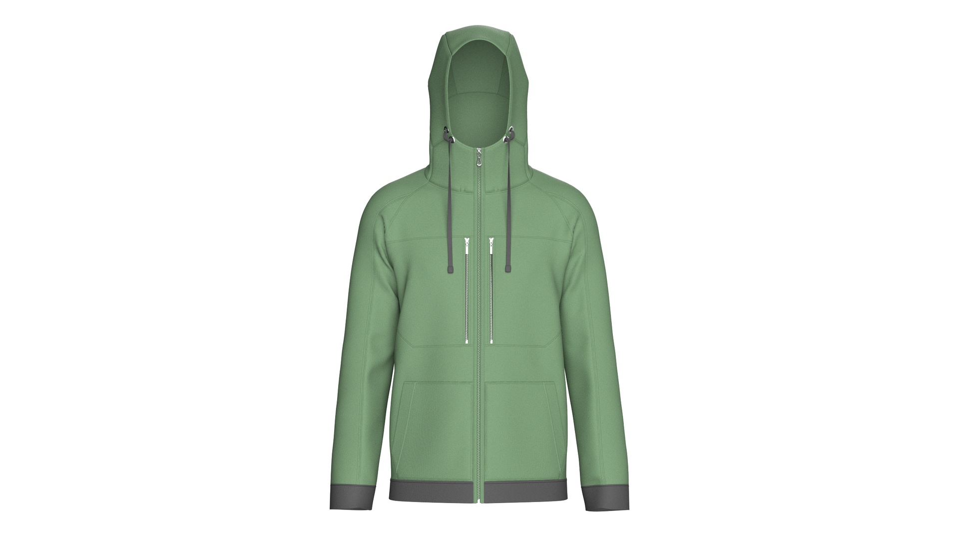 Media 1 for listing Men Full - Zip High Neck Hooded Jacket | High Poly