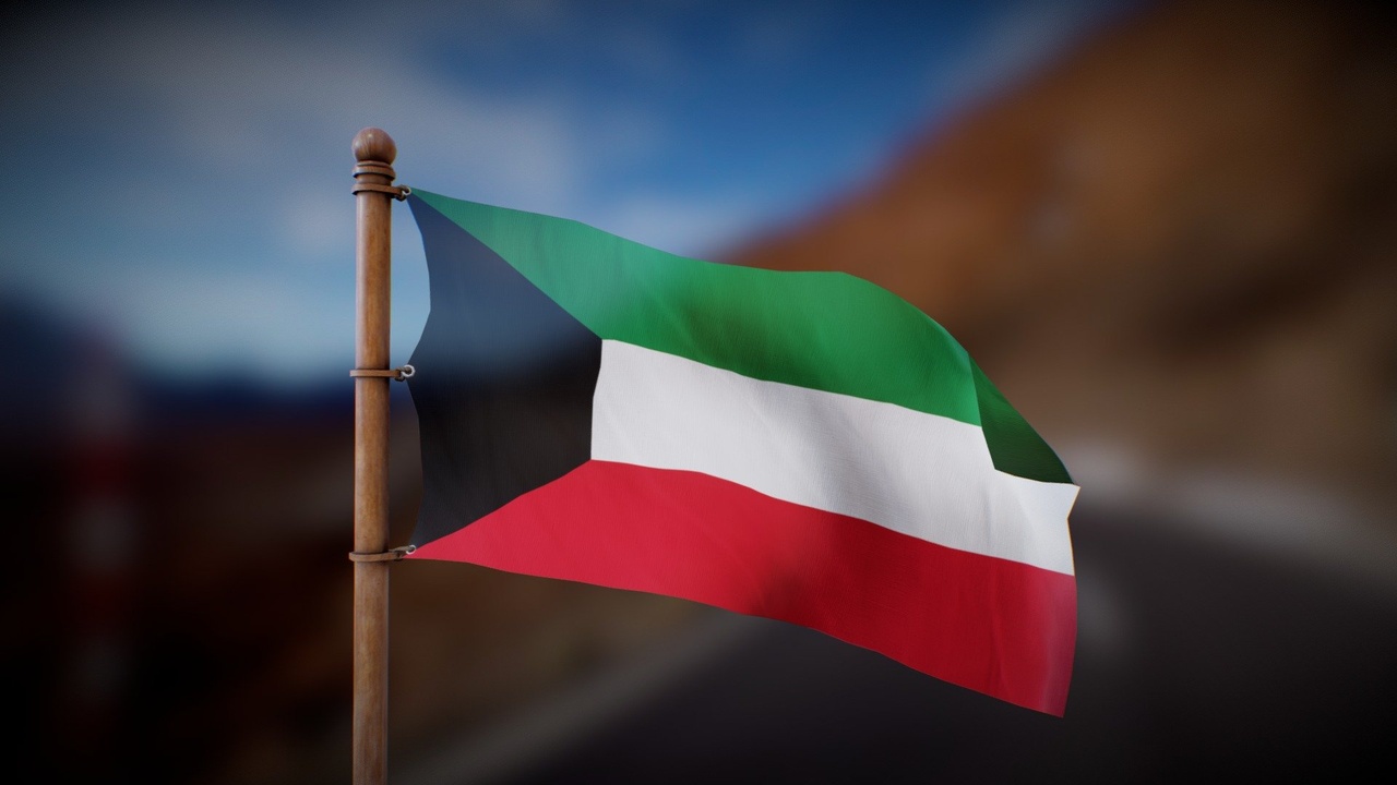 Media 1 for listing Flag of Kuwait  - Wind Animated loop
