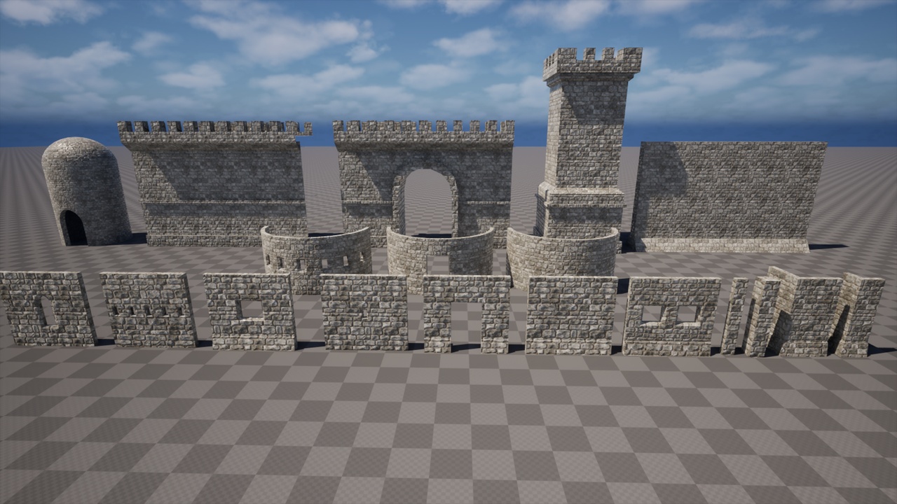 Media 1 for listing Medieval Wall Tower Pack - Kitbash Collection