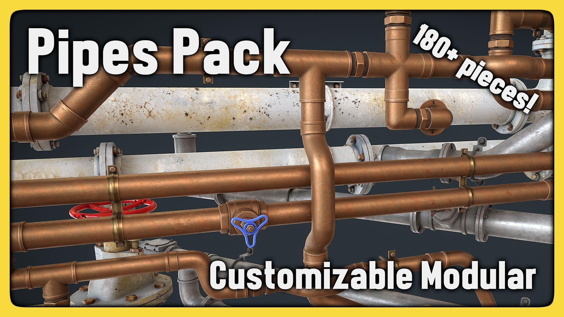 Modular Pipe Connection Customizable Modular Pipes Pack. | Fab