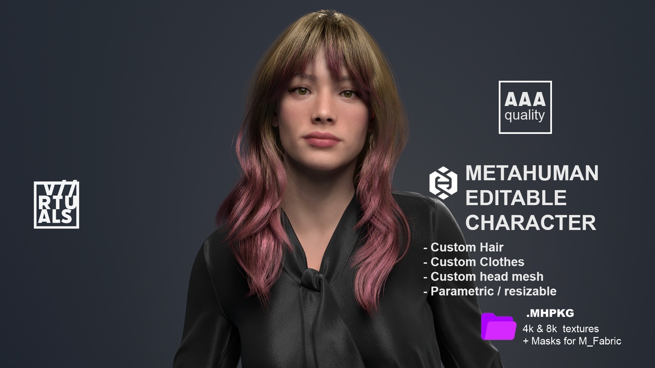 Media 1 for listing Editable Metahuman Character "NIA" - Presenter-style virtual influencer