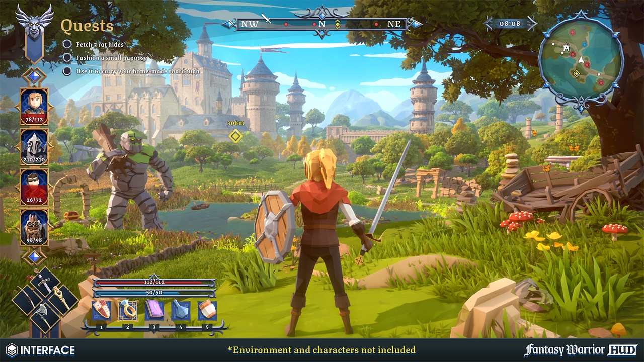 Media 1 for listing INTERFACE - Fantasy Warrior HUD / UI - Synty